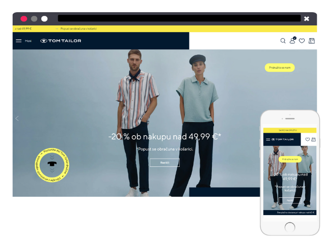 Tom Tailor e-commerce for 4 countries