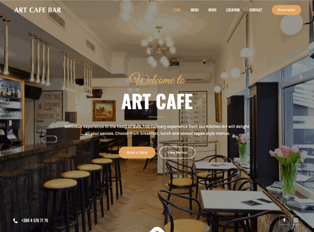 Art Cafe: rezervacijski sistem